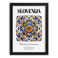 Slovenija, Slovenia – Travel Wall Art, in sleek black frame
