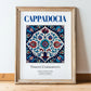 Cappadocia, Turkey – Vintage Travel Poster, in wooden frame leaning on the floor