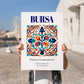 Bursa, Turkey – Dream Destination Decor, no-text version framed in wood