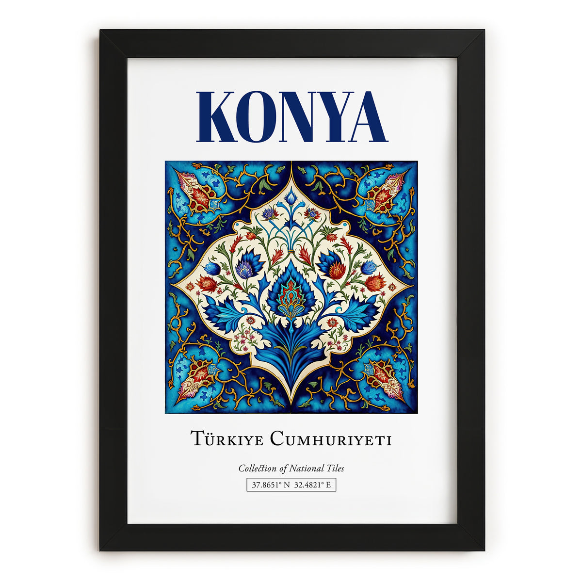 Konya, Turkey – Travel Wall Art, in sleek black frame