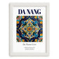 Da Nang, Vietnam – Travel Print, placed in minimal white frame