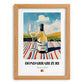 Hondarrabi Zuri – Spanish White Wine, Wine Bar Print, set in oak frame