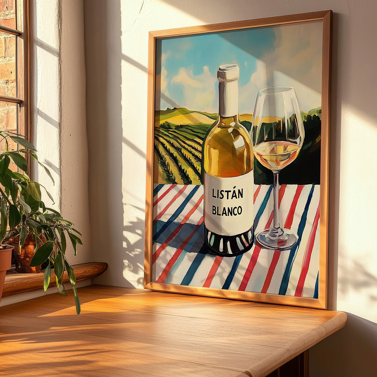 Listán Blanco – Spanish White Wine, Vinoteca Wall Decor, clean layout with no caption