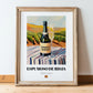 Espumoso de Rioja – Spanish Sparkling Wine, Vinoteca Illustration, in wooden frame leaning on the floor