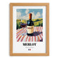Merlot – French Red Wine, Bodega Print, set in oak frame