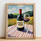 Pinot Noir – French Red Wine, Wine Bar Wall Art, no-text version framed in wood