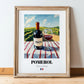 Pomerol – French Red Wine, Vinoteca Still Life, in wooden frame leaning on the floor