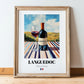 Languedoc – French Red Wine, Enoteca Wall Decor, in wooden frame leaning on the floor