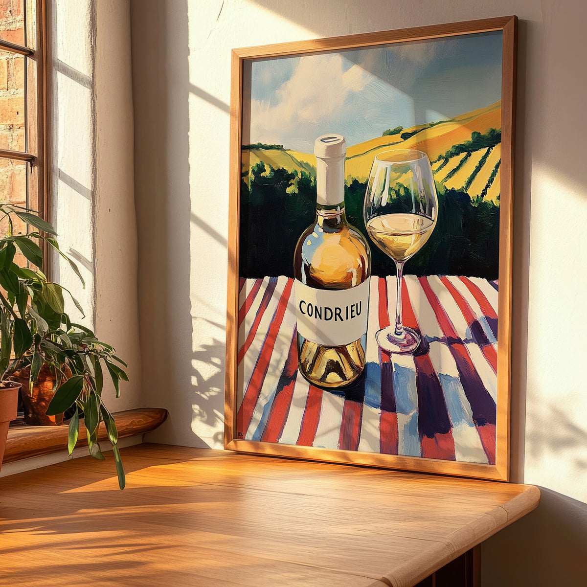Condrieu – French White Wine, Tasting Room Poster, clean layout with no caption