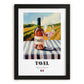 Tavel – French Rose Wine, Vineyard Terrace Print, in sleek black frame