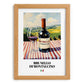 Brunello di Montalcino – Italian Red Wine, Vineyard Terrace Still Life, set in oak frame