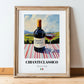 Chianti Classico – Italian Red Wine, Tasting Room Art, in wooden frame leaning on the floor