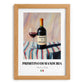 Primitivo di Manduria – Italian Red Wine, Wine Bar Poster, set in oak frame