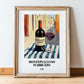 Montepulciano d'Abruzzo – Italian Red Wine, Wine Bar Poster, in wooden frame leaning on the floor