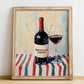 Montepulciano d'Abruzzo – Italian Red Wine, Bodega Poster, no-text version framed in wood