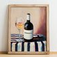 Vermentino – Italian White Wine, Vinoteca Poster, no-text version framed in wood