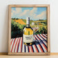 Bianco di Custoza – Italian White Wine, Vinoteca Wall Art, no-text version framed in wood