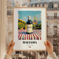 Malvasia – Italian White Wine, Wine Bar Painting, styled in a charming Paris street view