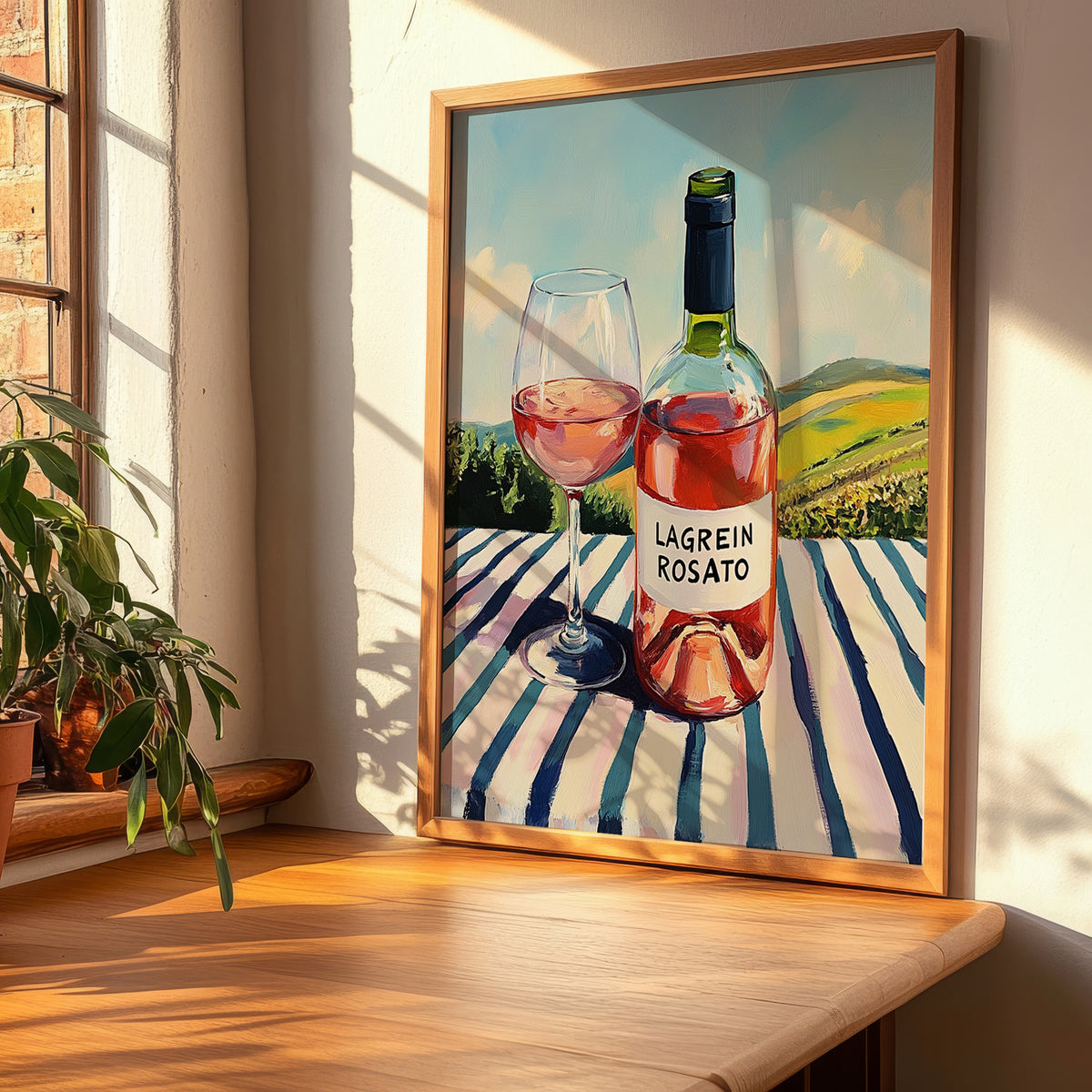 Lagrein Rosato – Italian Rose Wine, Wine Bar Still Life, clean layout with no caption